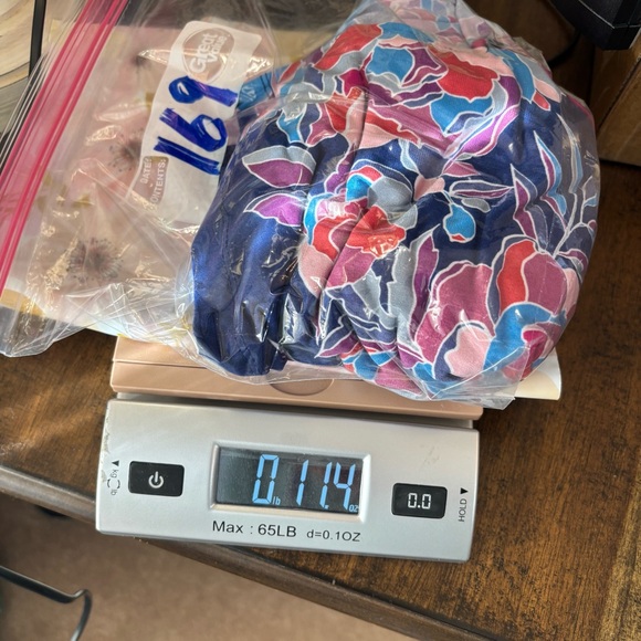 Susan Graver Fuchsia Blue Floral Liquid Knit Stretch Tunic Ruched L/S Sz 1X Top - Picture 9 of 9